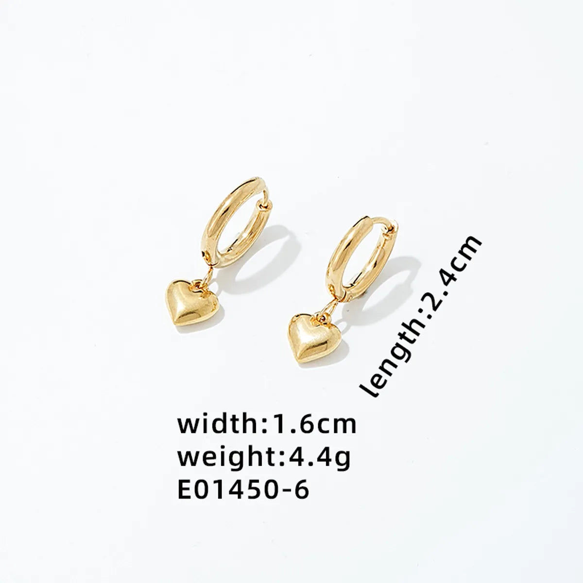 1 Pair Elegant Sweet Star Heart Shape Plating 304 Stainless Steel Gold Plated Silver Plated Drop Earrings