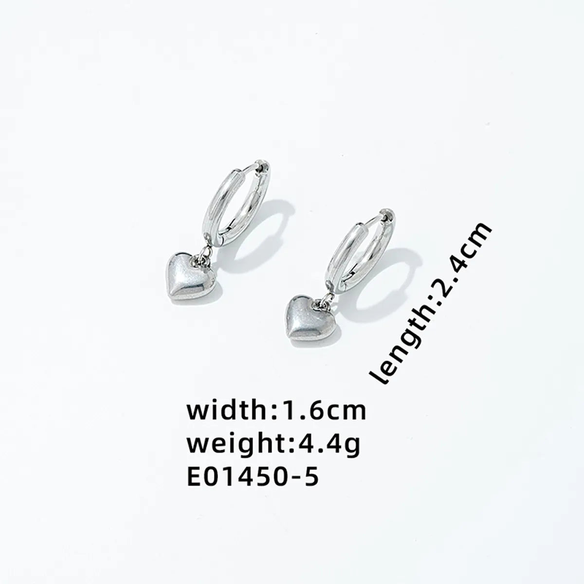 1 Pair Elegant Sweet Star Heart Shape Plating 304 Stainless Steel Gold Plated Silver Plated Drop Earrings