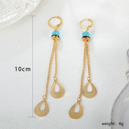 1 Pair Elegant Sweet Streetwear Star Inlay Copper Rhinestones Zircon 18K Gold Plated Drop Earrings