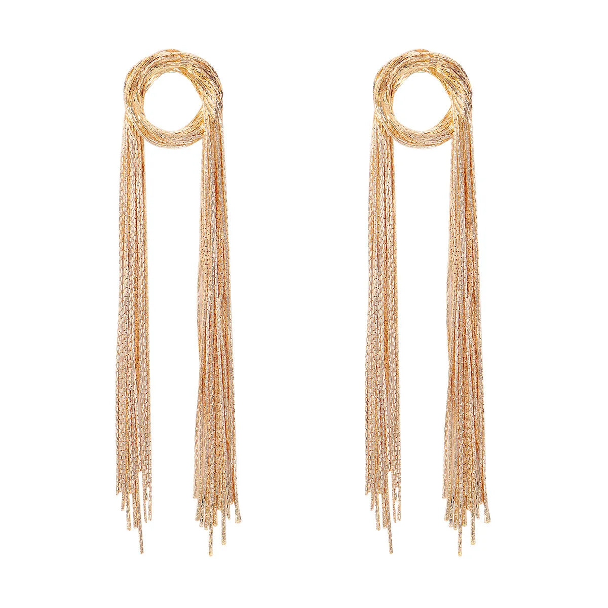 1 Pair Elegant Tassel Plastic Copper Women's Drop Earrings