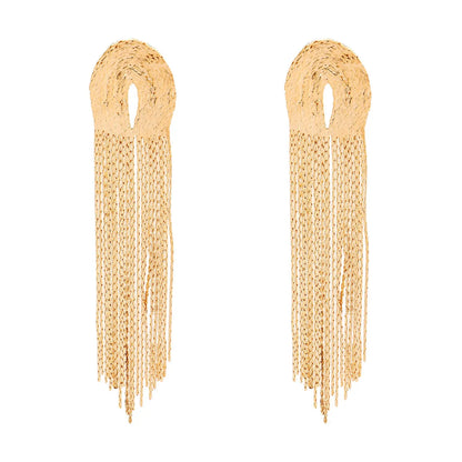 1 Pair Elegant Tassel Plastic Copper Women's Drop Earrings