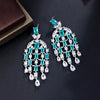 1 Pair Elegant Tassel Plating Inlay Copper Zircon Drop Earrings