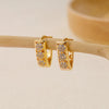 1 Pair Elegant V Shape Argyle Inlay Copper Zircon Earrings