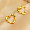 1 Pair Elegant Vacation Irregular Heart Shape Polishing Plating 304 Stainless Steel 18K Gold Plated Ear Studs