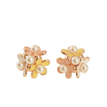 1 Pair Elegant Vintage Style Flower Imitation Pearl Artificial Pearls Ear Studs