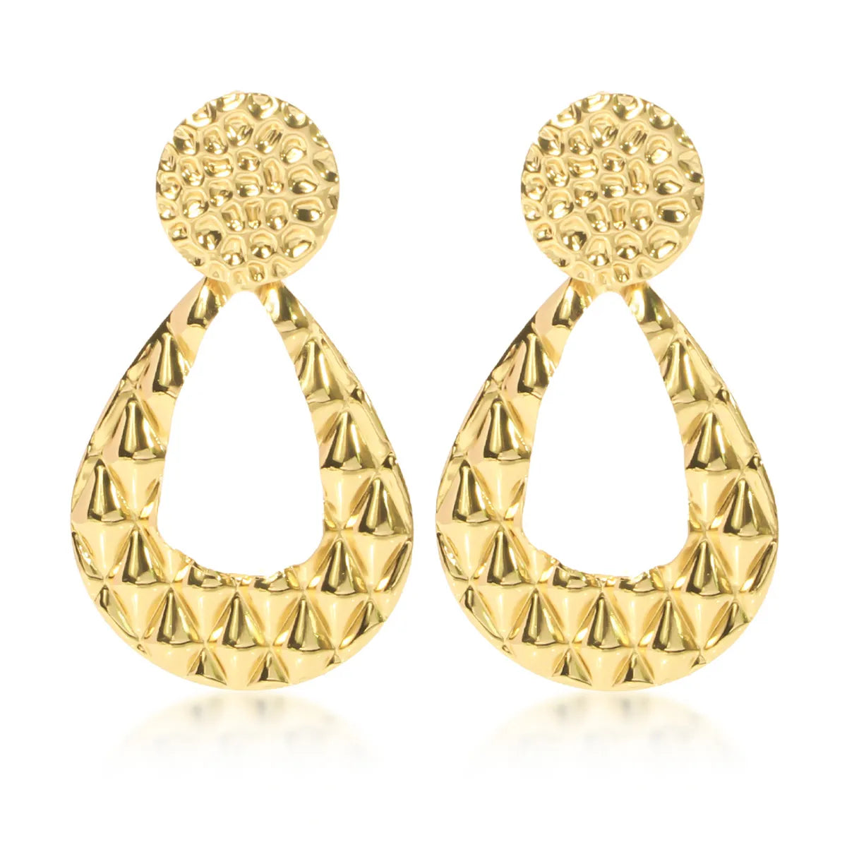 1 Pair Elegant Water Droplets Alloy Earrings