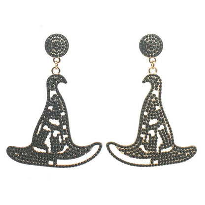 1 Pair Ethnic Style Bohemian Pumpkin Letter Asymmetrical Irregular Alloy Seed Bead Drop Earrings