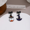 1 Pair Ethnic Style Cartoon Character Heart Shape Bow Knot Plating Alloy Drop Earrings