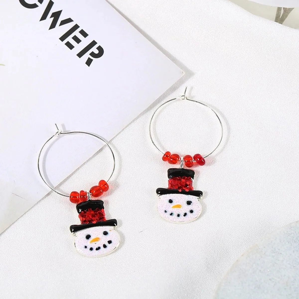 1 Pair Ethnic Style Christmas Tree Enamel Alloy Iron Drop Earrings