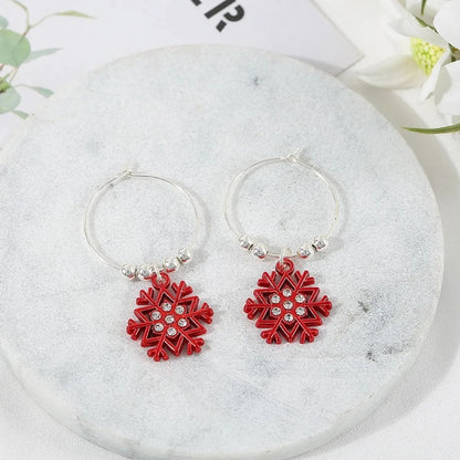 1 Pair Ethnic Style Christmas Tree Enamel Alloy Iron Drop Earrings