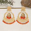 1 Pair Ethnic Style Classic Style Geometric Round Alloy Plastic Drop Earrings