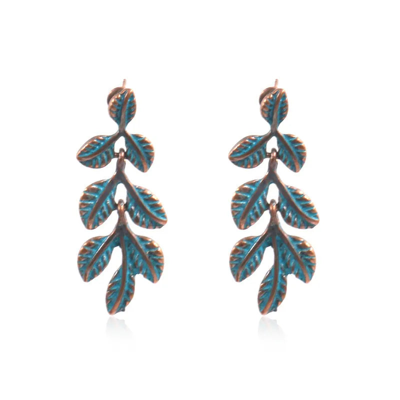 1 Pair Ethnic Style Geometric Alloy Plating Women'S Drop Earrings