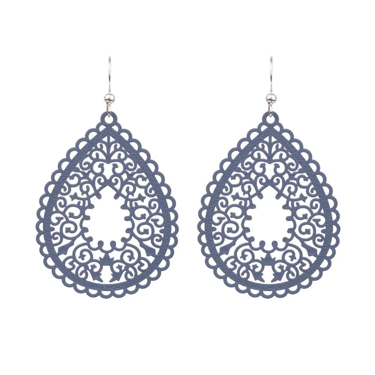 1 Pair Ethnic Style Geometric Hollow Out Alloy Drop Earrings