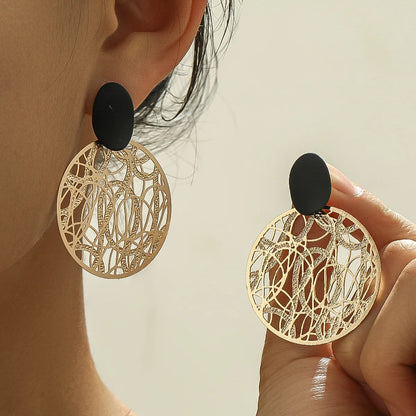 1 Pair Ethnic Style Geometric Plating Alloy Drop Earrings