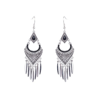 1 Pair Ethnic Style Geometric Tassel Zinc Alloy Drop Earrings