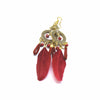 1 Pair Ethnic Style Handmade Alloy Seed Bead Korean Velvet Drop Earrings