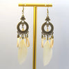 1 Pair Ethnic Style Handmade Alloy Seed Bead Korean Velvet Drop Earrings