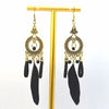 1 Pair Ethnic Style Handmade Alloy Seed Bead Korean Velvet Drop Earrings