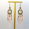 1 Pair Ethnic Style Handmade Alloy Seed Bead Korean Velvet Drop Earrings