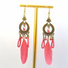 1 Pair Ethnic Style Handmade Alloy Seed Bead Korean Velvet Drop Earrings