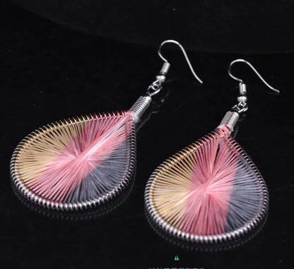 1 Pair Ethnic Style Oval Water Droplets Alloy Plating Women'S Drop Earrings