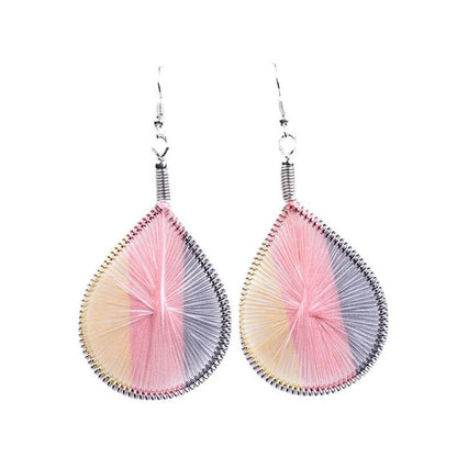 1 Pair Ethnic Style Oval Water Droplets Alloy Plating Women'S Drop Earrings