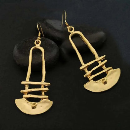 1 Pair Ethnic Style Solid Color Stoving Varnish Alloy Drop Earrings