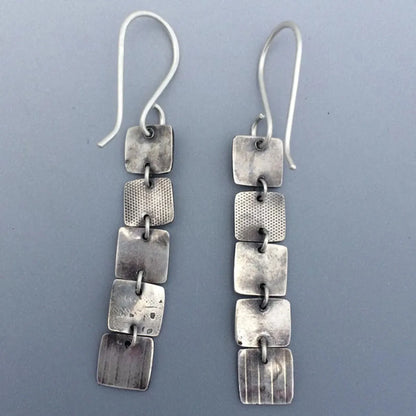 1 Pair Ethnic Style Square Plating Alloy Drop Earrings