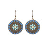 1 Pair Ethnic Style Water Droplets Flower Alloy Enamel Plating Inlay Artificial Gemstones Women'S Drop Earrings