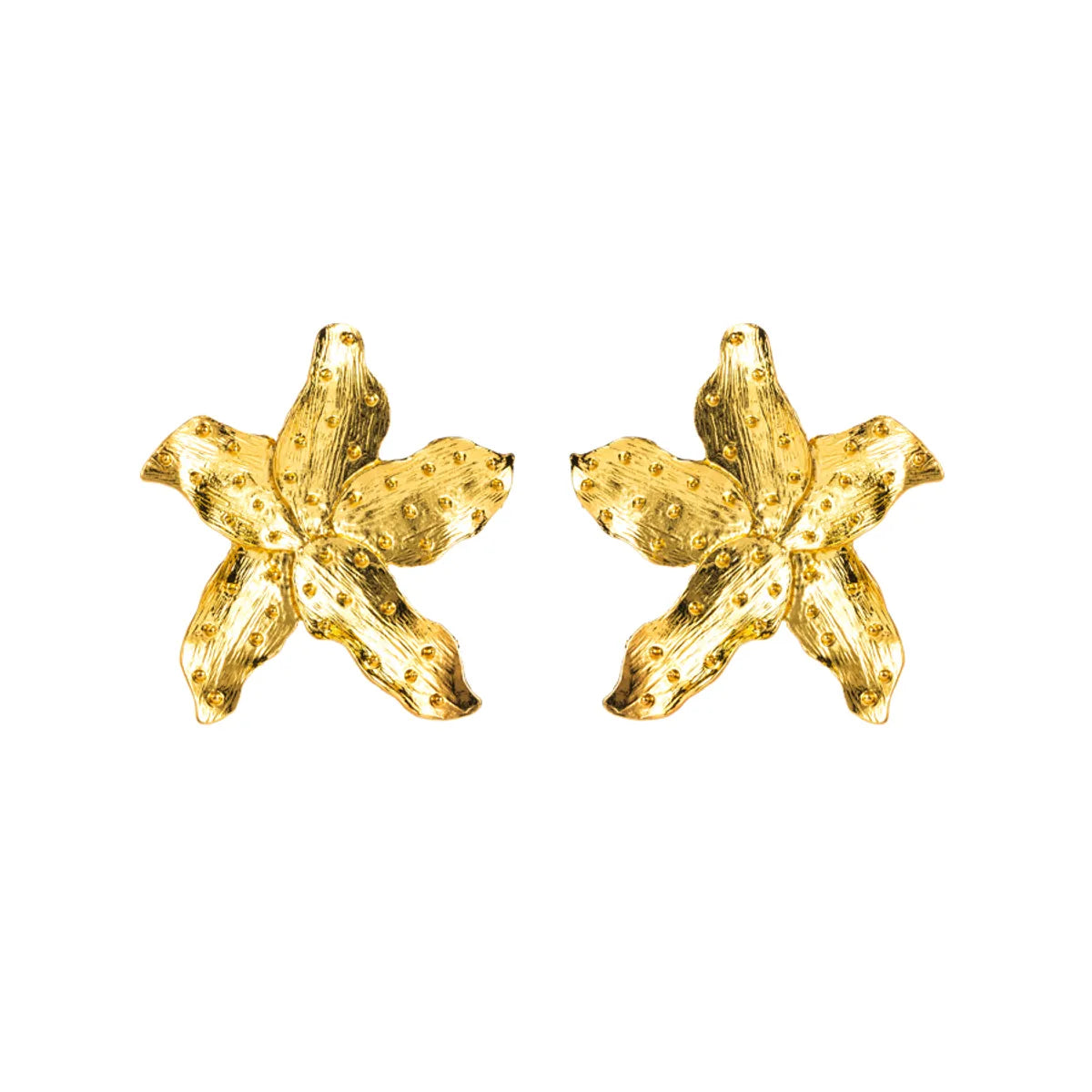 1 Pair Exaggerated Artistic Starfish Plating Alloy Titanium Steel Gold Plated Silver Plated Ear Studs