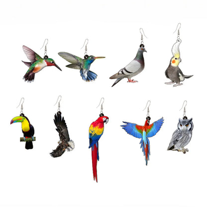 1 Pair Exaggerated Bird Arylic Women's Drop Earrings