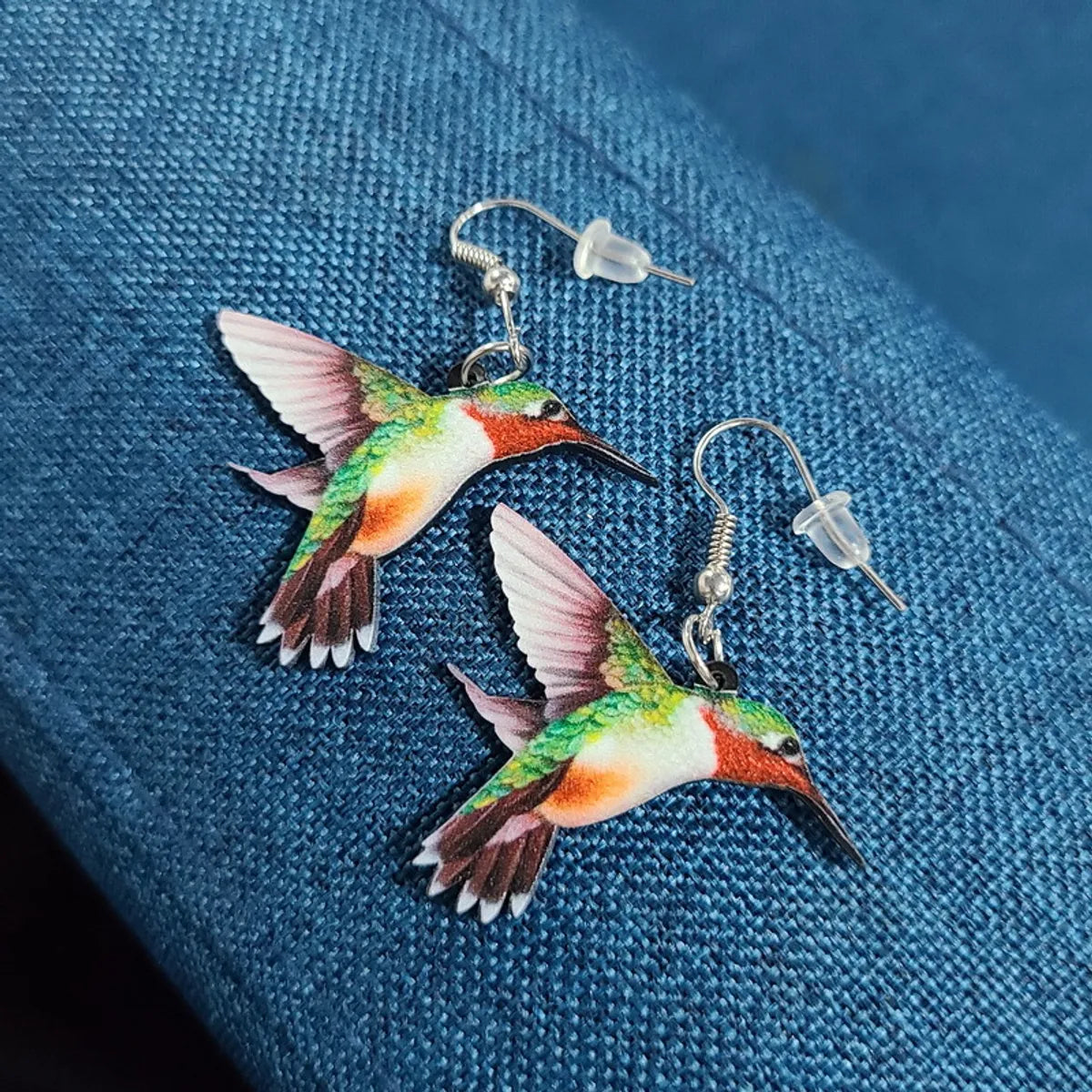 1 Pair Exaggerated Bird Arylic Women's Drop Earrings