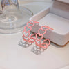 1 Pair Exaggerated C Shape Plating Iron Ear Studs