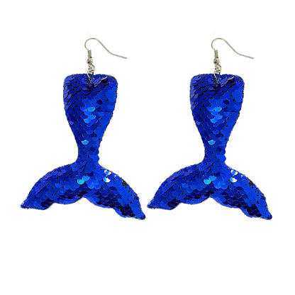 1 Pair Exaggerated Cat Fish Tail Plastic Resin Drop Earrings