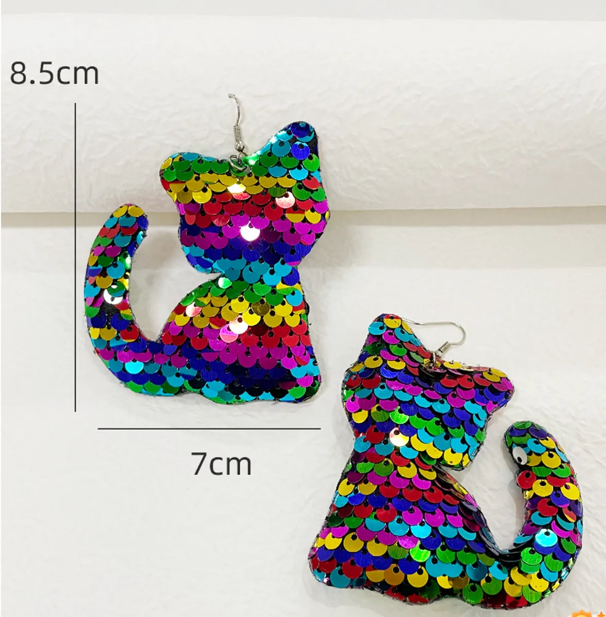 1 Pair Exaggerated Cat Fish Tail Plastic Resin Drop Earrings