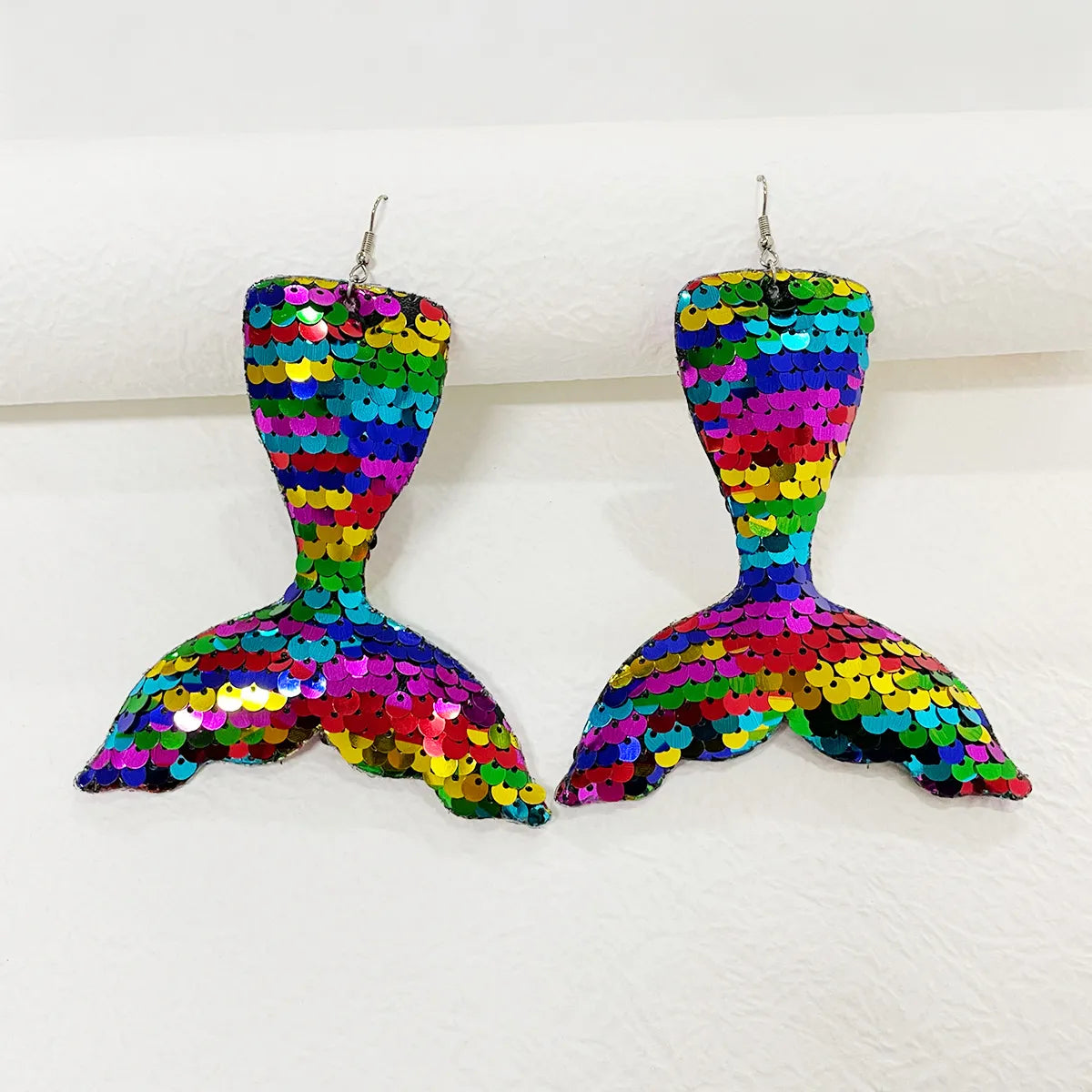 1 Pair Exaggerated Cat Fish Tail Plastic Resin Drop Earrings