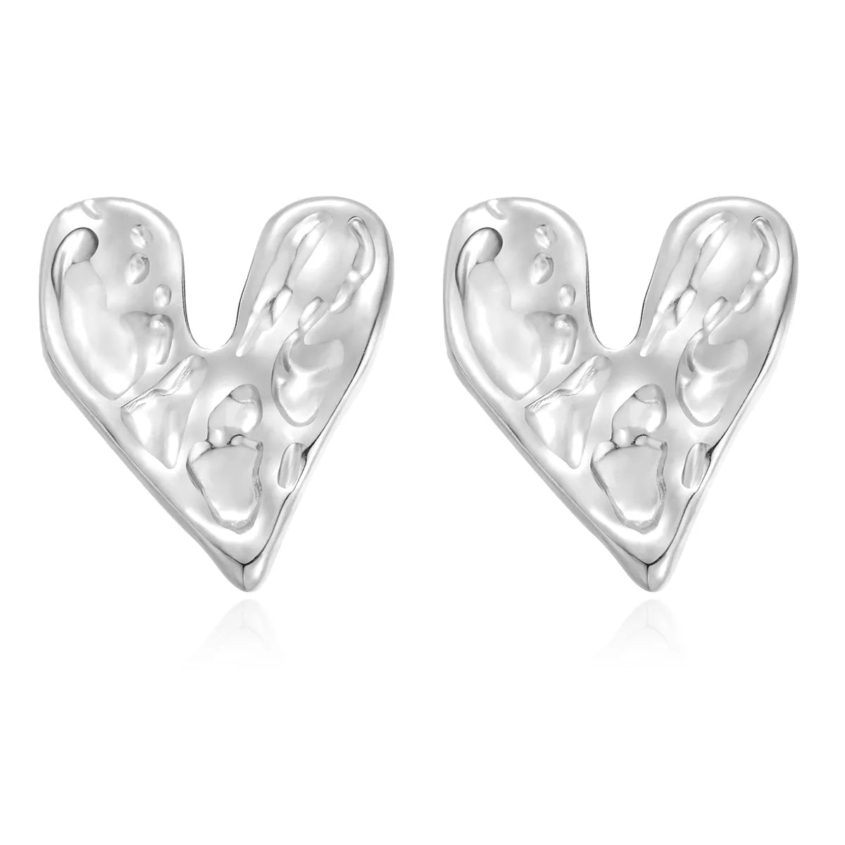 1 Pair Exaggerated Classic Style Irregular Circle Heart Shape Plating 304 Stainless Steel 18K Gold Plated Ear Studs