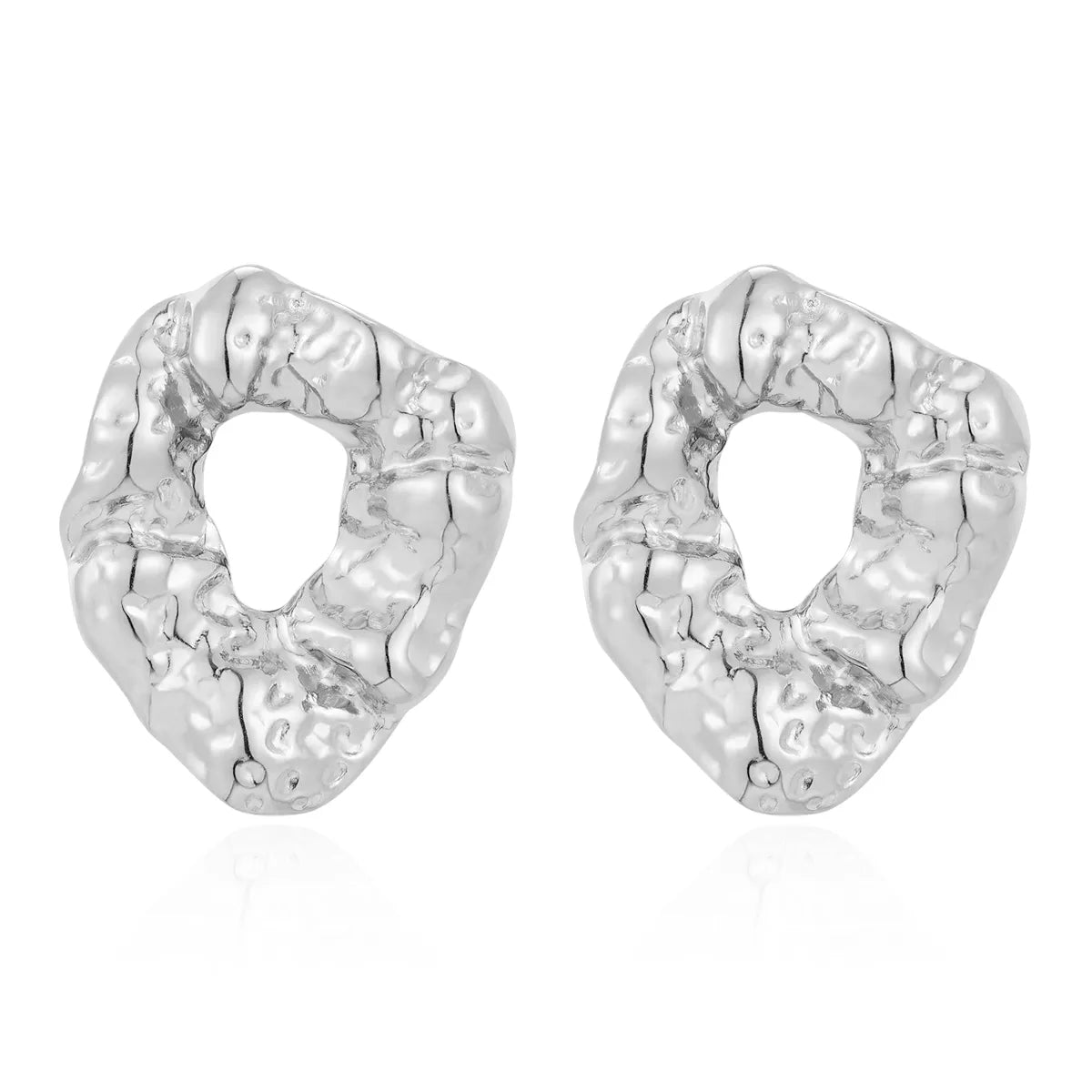 1 Pair Exaggerated Classic Style Irregular Circle Heart Shape Plating 304 Stainless Steel 18K Gold Plated Ear Studs