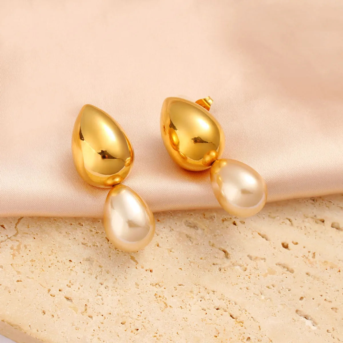 1 Pair Exaggerated Commute Geometric 304 Stainless Steel 316 Stainless Steel  18K Gold Plated Drop Earrings