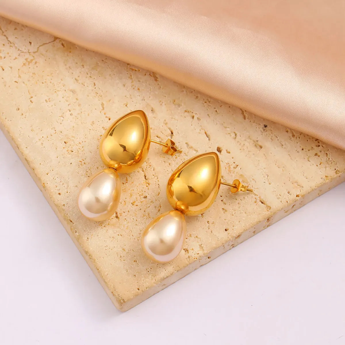 1 Pair Exaggerated Commute Geometric 304 Stainless Steel 316 Stainless Steel  18K Gold Plated Drop Earrings