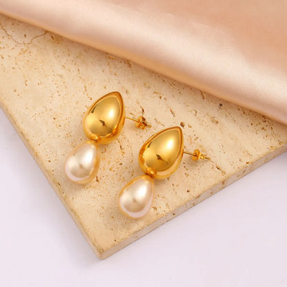 1 Pair Exaggerated Commute Geometric 304 Stainless Steel 316 Stainless Steel  18K Gold Plated Drop Earrings