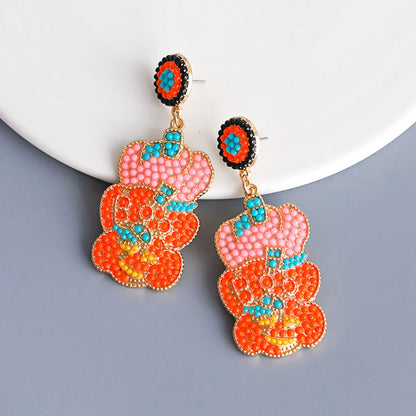 1 Pair Exaggerated Funny Novelty Pumpkin Alloy Drop Earrings