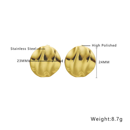 1 Pair Exaggerated Geometric Plating Titanium Steel 18K Gold Plated Earrings