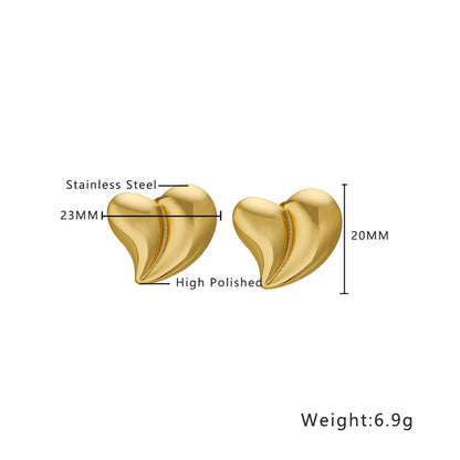 1 Pair Exaggerated Geometric Plating Titanium Steel 18K Gold Plated Earrings