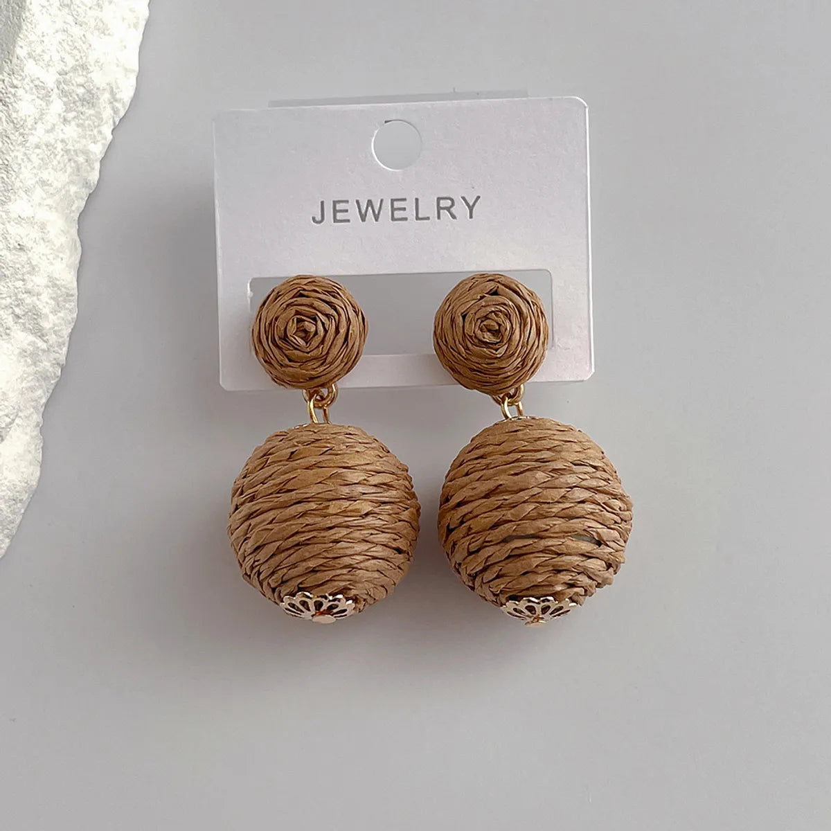 1 Pair Exaggerated Geometric Raffia Women'S Drop Earrings