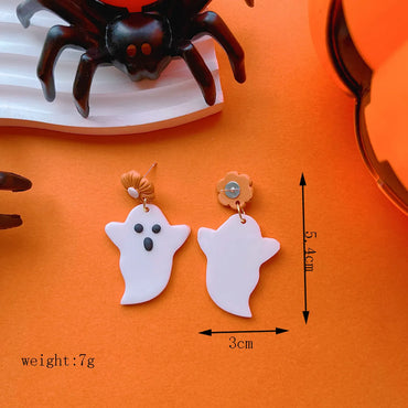 1 Pair Exaggerated Handmade Funny Ghost Soft Clay Drop Earrings