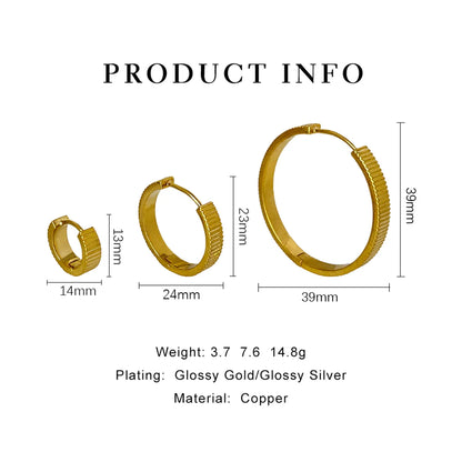 1 Pair Exaggerated Luxurious Solid Color Plating Copper 18K Gold Plated Earrings