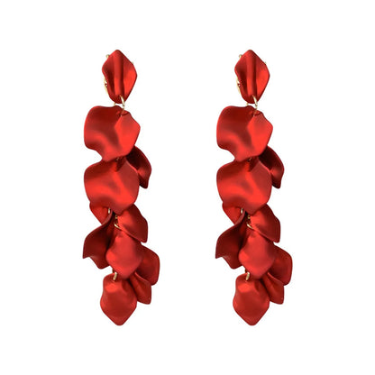 1 Pair Exaggerated Petal Arylic Alloy Women's Drop Earrings