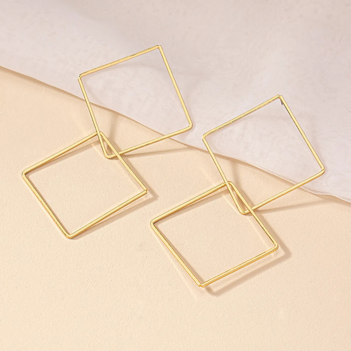 1 Pair Exaggerated Punk Solid Color Plating Alloy Gold Plated Drop Earrings