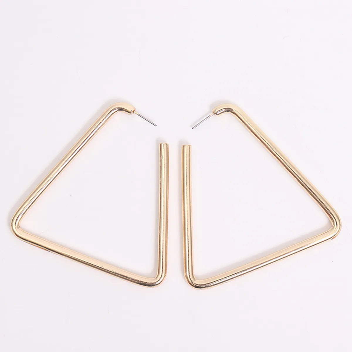 1 Pair Exaggerated Quadrilateral Alloy Plating Women'S Hoop Earrings